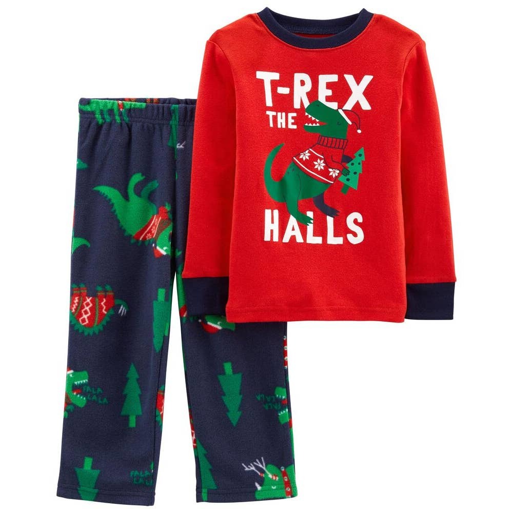 Carter’s “T-Rex the Halls” Christmas Pajamas, NWT, 5T
